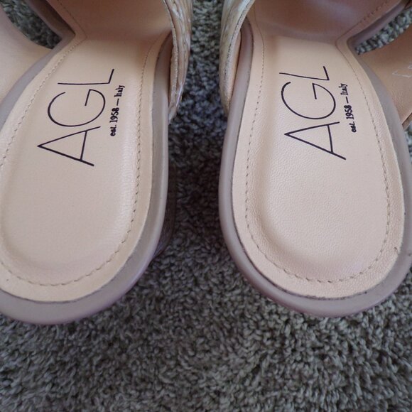 NIB AGL ITALIAN pink and white sandals 39 - Picture 11 of 11